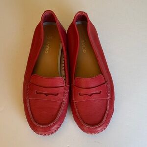 Saydo driving loafers women’s 41 red leather comfortable